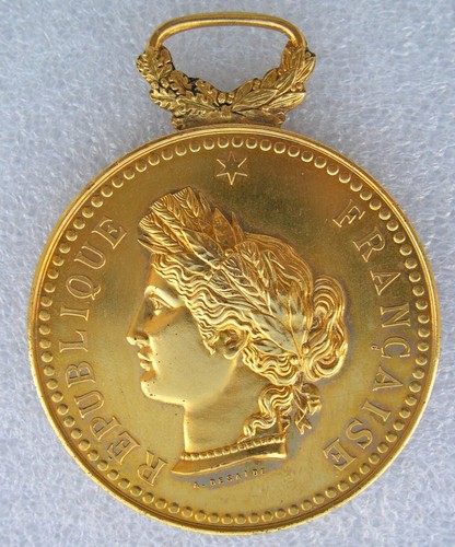 Medaille concours chimie - de, et