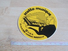 Autocollant vintage Magasin de musique SCOTTO MUSIQUE - MARSEILLE