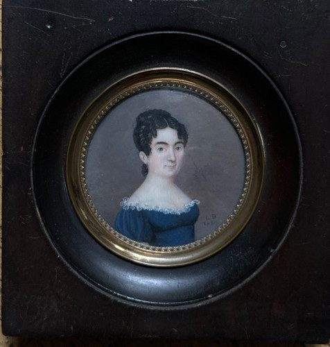 Ancien tableau miniature - tableau,