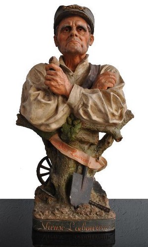 Terre cuite polychrome 1930 - terre,