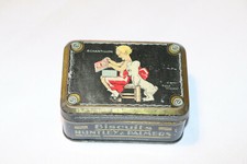 Ancienne Petite Boite  de collection , Biscuits Huntley et Palmers ,René Vincent