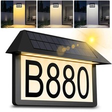 Solar House Number Sign House