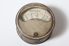 RARE EARLY METRAPHOT LIGHT EXPOSURE METER WITH LEATHER CASE CELLULE PHOTO 