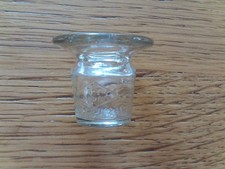 Ancien encrier verre pour pupitre d'école  T.Y Paris