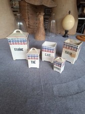 ANCIENNE SERIE DE POTS A EPICES  EN FAIENCE  saint amand