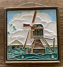 Carreau Faïence Porcelaine Cloisonnée Royal Delft Vintage Ancien 11,5cmx11,5cm