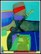 Maurice ESTEVE : Arizovert, lithographie originale 1972