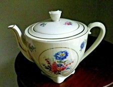 Cafetière / Théière Limoges signée G. Boyer Décor bouquet de fleurs