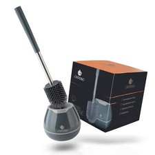 EXITOSO Brosse de Wc Noir Silicone Brosse Wc Ensemble de Brosses Set Toilette