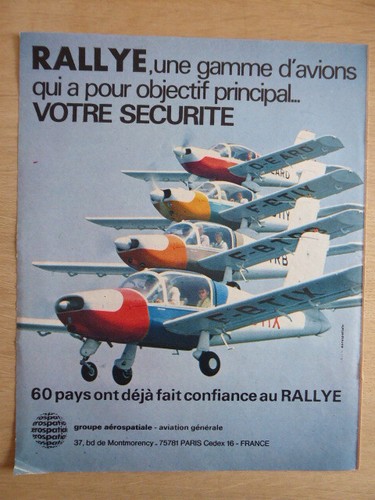 1973 pub aerospatiale avion - 12/1973,