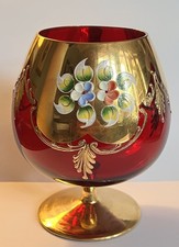 VASE/ VERRE A PIED VINTAGE H