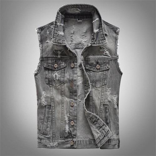 Gilet jean gris pour - en,