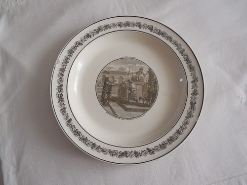Ancien plat faience de - en,