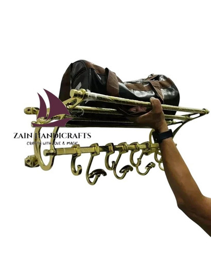 Porte manteau zain laiton - zain, 24"
