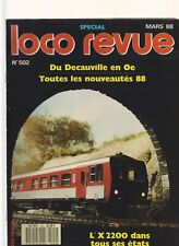LOCO REVUE N°502 DECAUVILLE Oe / X 2200 / PARIS - NUREMBERG / AUTORAIL XAB 2250