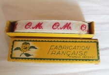 Ancien ruban initiales tissé