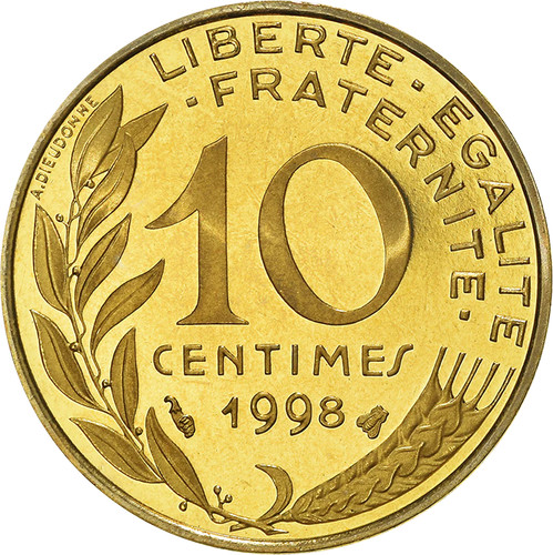 France centimes marianne - france, 10
