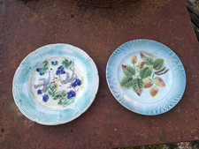 2 ASSIETTES BARBOTINE DÉCOR