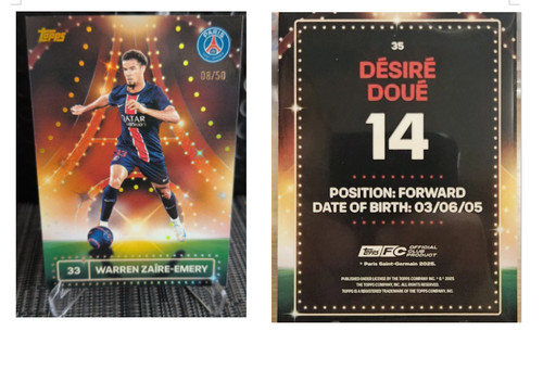 Carte topps psg zayre emery - psg,