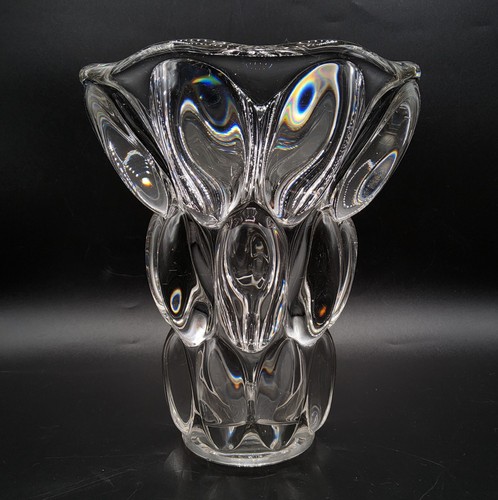 Vase cristal blanc soufflé - vase,