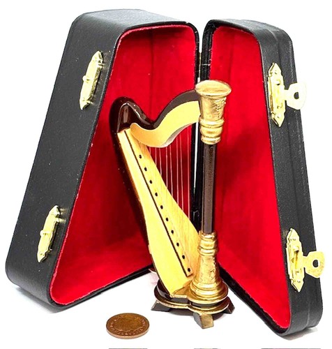 Poupées maison concert harpe - maison,