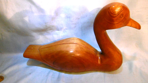 Grand canard sculpte bois - grand,