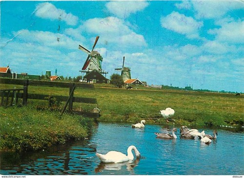 Carte postale moulin à - postale,