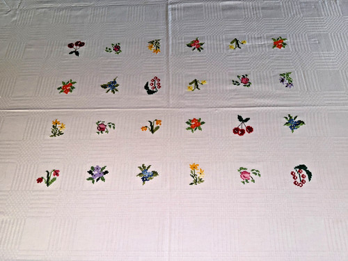 Nappe retro coton damassé - retro, en