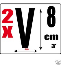 lot 2 lettres [V] Sticker