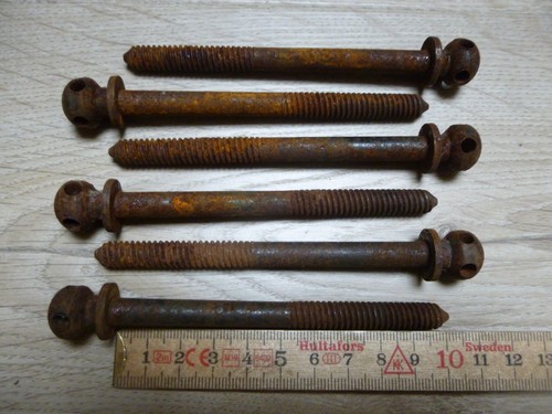 Goujons tirefond ancien - 6,