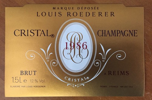 Une étiquette champagne - de,