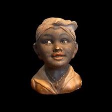 Ancienne Tirelire À Casser & XIX Eme Siècle & Nubien / Negre & Terre Cuite 