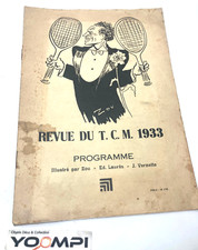 Rare Objet ancien programme tennis Montpellier 1933 occitanie old tennis card