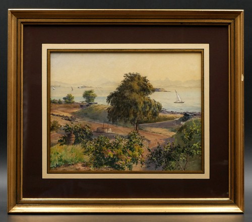 Aquarelle paysage bord - aquarelle,,