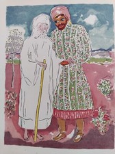 KEES VAN DONGEN GRAVURE LE VIEUX JARDINIER MILLE NUITS ET UNE NUIT K101