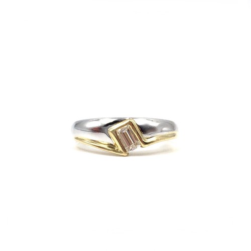 Bague blanc 18 - or,