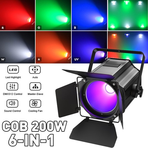 200w rgbwa 6in1 led par - rgbwa+uv,
