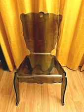 CHAISE STYLE RETRO CHIC PLEXI fumé ACRILA? DESING goût 40/50, +8kg Possib2autres