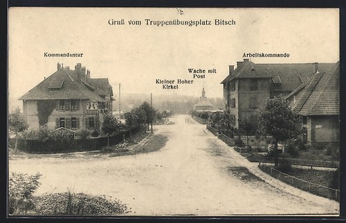 Cpa bitsch kommandantur et - bitsch,,
