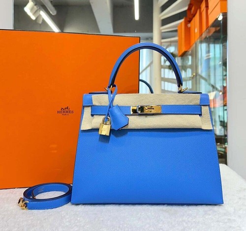 Hermes sac kelly bleu - hermes,