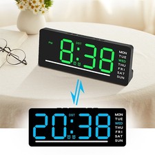 Horloge Murale Numérique LED Lumineuse avec Fonction Compte à rebours Unique