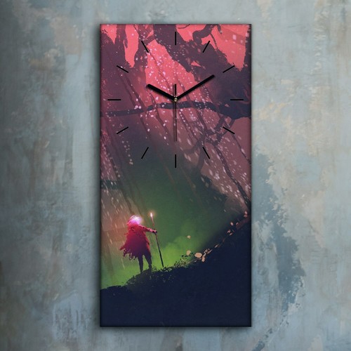 Horloge murale sur - , toile