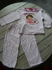 Pyjama 2 pièces rose à fleur