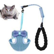  Harnais Chat Reglable Laisse Pour Chaton Animaux De Compagnie Gilet