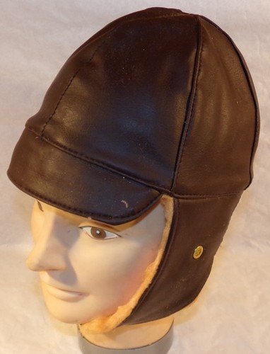 Bonnet serre tête cuir marron - bonnet/serre-tête,