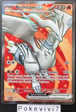 Carte Pokemon RESHIRAM 158/086 EX Full Art FA EV10.5 WHT FR NEUF