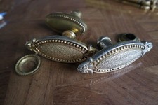 3 poignees de porte en laiton