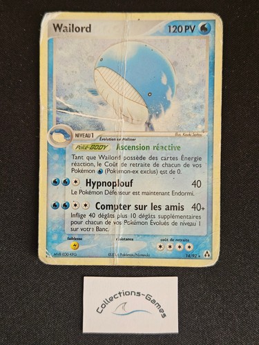 Carte pokémon wailord - 14/92,