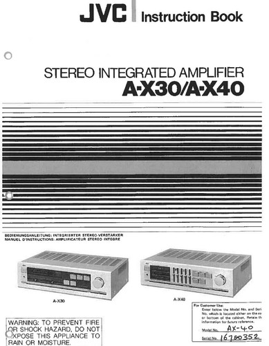 Jvc x30 x40 - jvc, a-x30