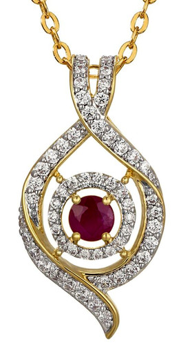 Pendentif diamant rond naturel - pendentif,
